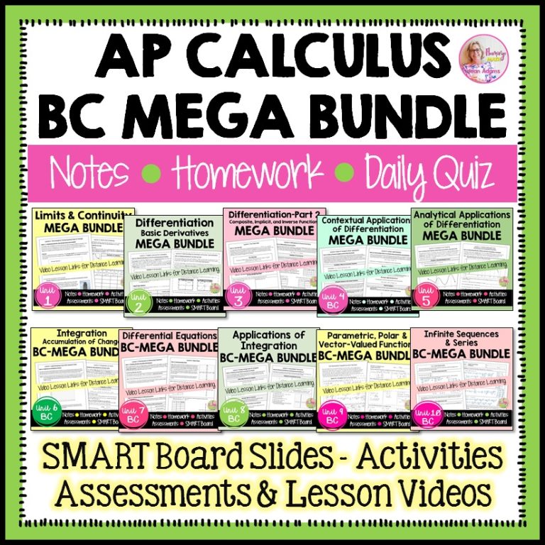 AP Calculus BC Mega Bundle Flamingo Math With Jean Adams