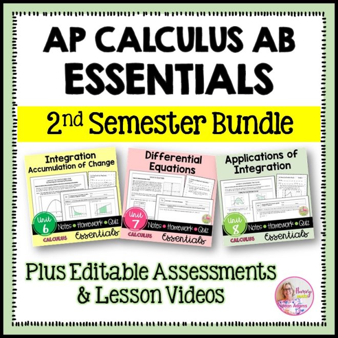 AP Calculus AB Essentials and Assessments (2nd Semester)