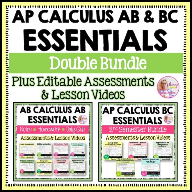 AP Calculus AB & BC Essentials Assessments Double Bundle